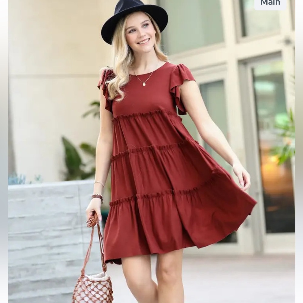 New soft tiered ruffle dress
